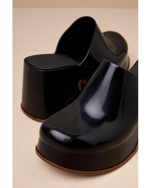 Melissa Black Mia And Platform Mules