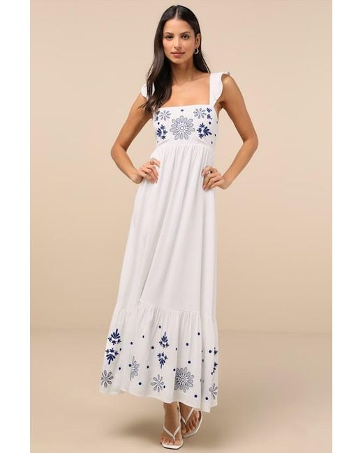 green emerald velvet dress Lulus Bryson Ruffled Embroidered Sequin Maxi Dress In Ivory/Pink  Infinity  Raine