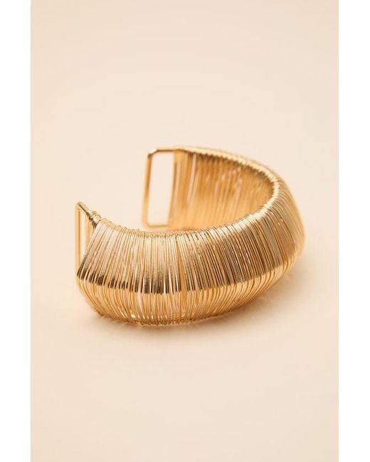 Lulus Natural Blanche Chunky Cuff Bracelet