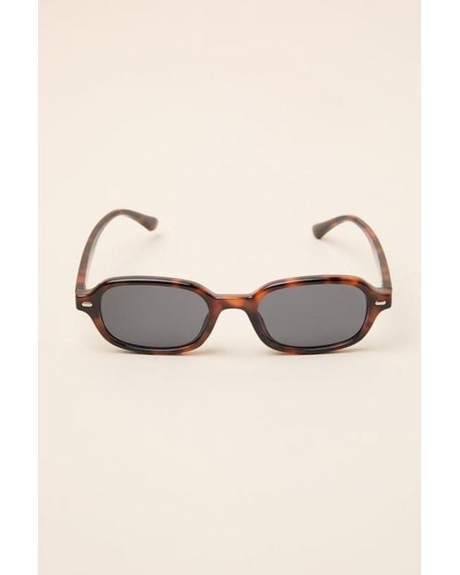 Lulus Black Tulsa Tortoiseshell Small Sunglasses