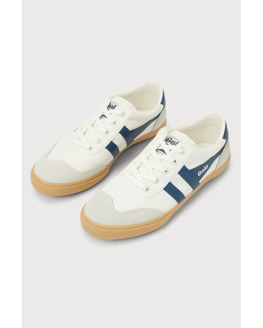 Gola Pink Badminton Off And Baltic Color Block Suede Sneakers
