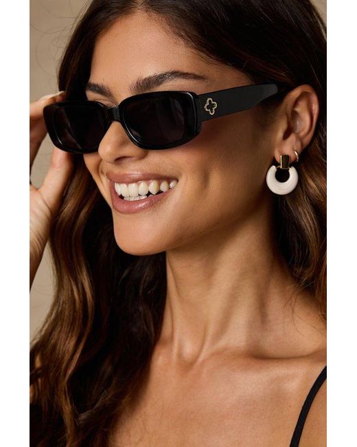 Lulus Brown Randi Square Sunglasses