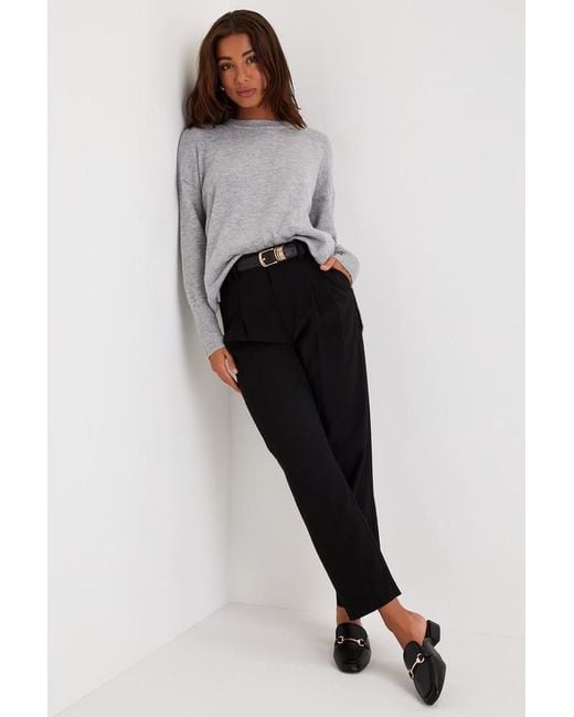 Lulus Gray Autumn Allure Crew Neck Oversized Pullover Sweater