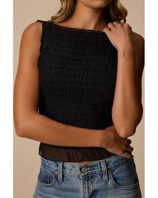 Lulus Black Kathryn Cropped Tank Top
