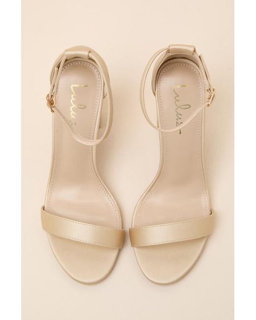 Lulus White Taylor Ankle Strap Heels