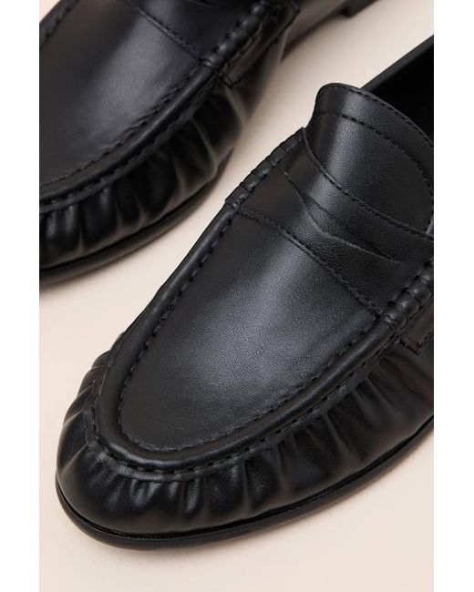 Matisse Black Carlton Ruched Loafers