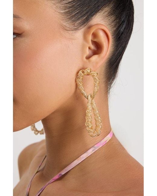 Lulus Natural Ivera Textured Statement Earrings