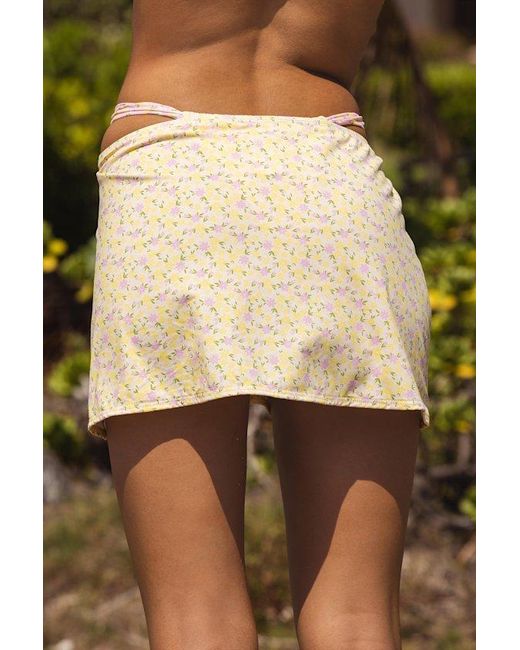 Dippin' Daisy's Black Charmed Ditsy Floral Cover-Up Mini Skirt