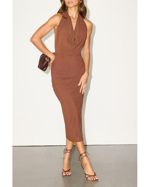 Lulus White Venus Mesh Backless Midi Dress