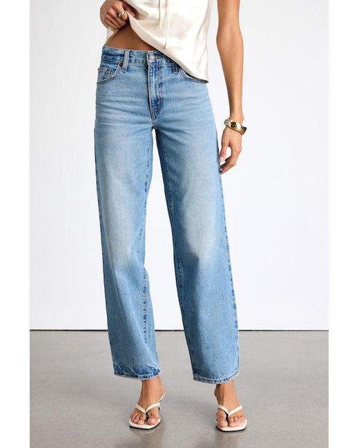 Levi's Blue Baggy Dad Medium Mid-Rise Wide-Leg Jeans