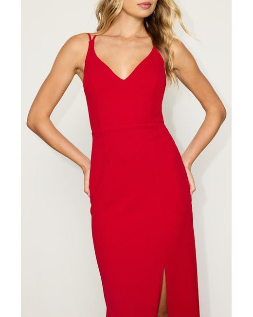 Lulus Red All This Allure Strappy Backless Midi Dress