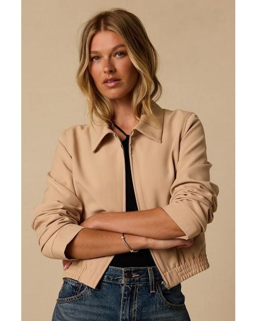 Lulus Natural Morning Latte Bomber Jacket