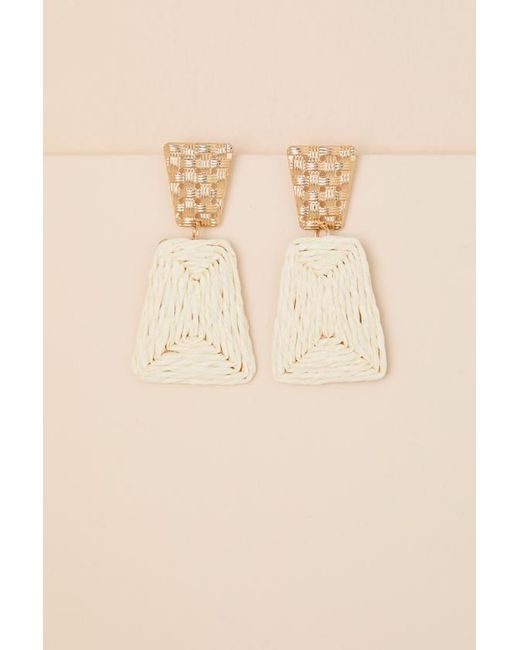 Lulus Natural Zoya Raffia Statement Earrings
