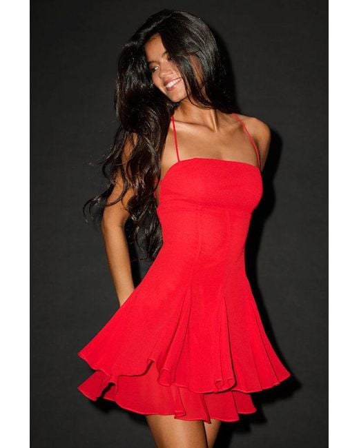 Lulus Perfected Sweetness Pleated Tiered Mini Dress