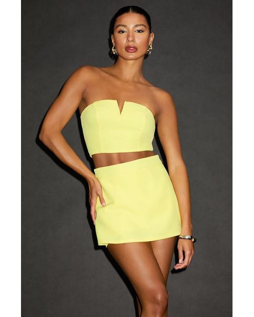 Lulus Black Beata Strapless Two-Piece Skort Romper