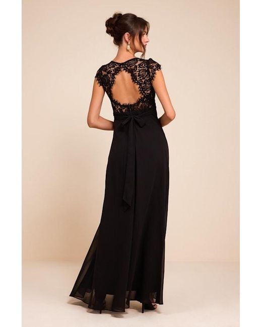 Lulus Black Momentous Moments Lace Backless Maxi Dress