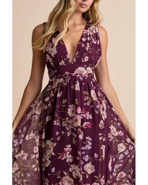 Lulus Purple Heavenly Hues Plum Floral Maxi Dress