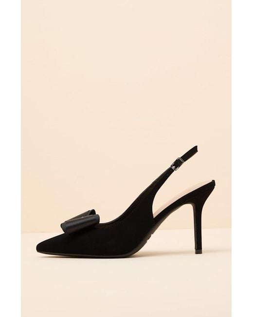 Lulus Black Salazar Pointed-Toe Slingback Pumps