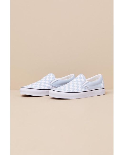 Vans White Classic Baby & Checkerboard Slip-On Sneakers