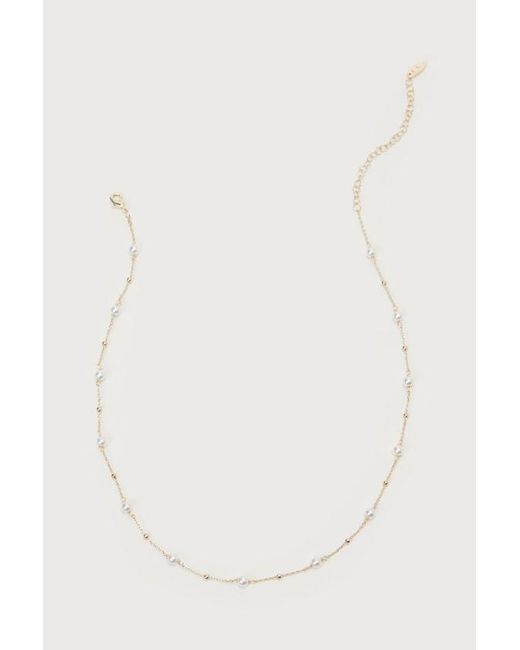 Lulus Black Confident Glow 14Kt Pearl Necklace