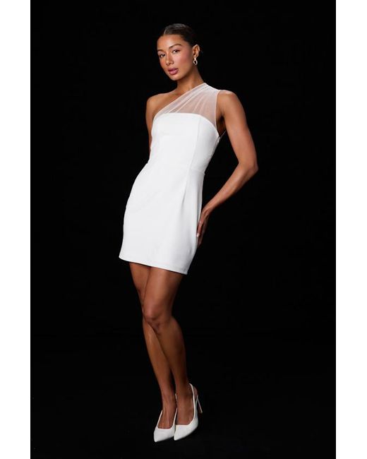Lulus Black Brayla One-Shoulder Bodycon Mini Dress