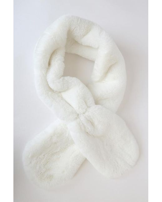 Lulus White Upscale Style Faux Fur Stole