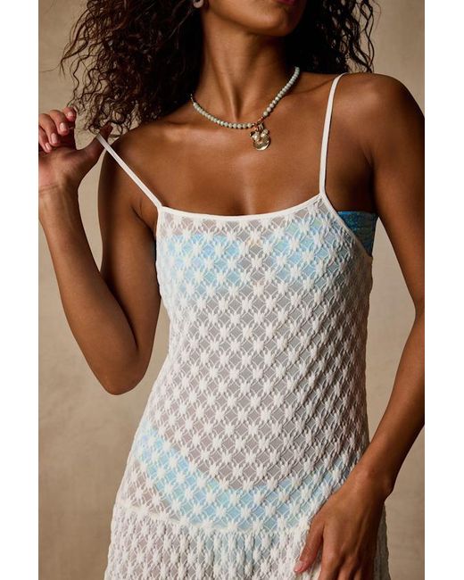 Rhythm Brown Gigi Lace Slip Maxi Swim-Coverup Dress