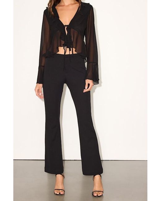 Lulus White Maria Mid-Rise Bootcut Trouser Pants
