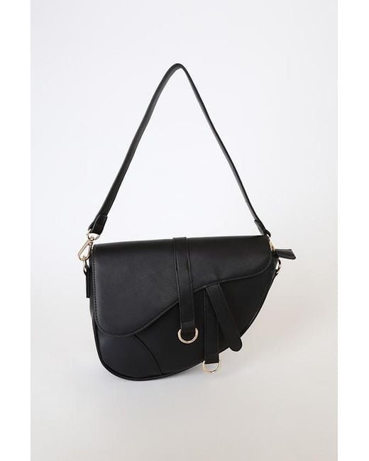 Lulus Black Ridin' On Saddle Bag