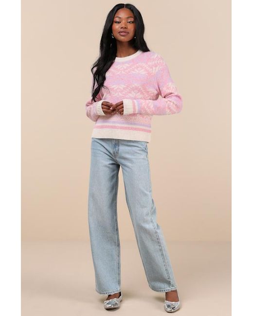 Lulus Brown Delightful Weather And Pullover Sweater