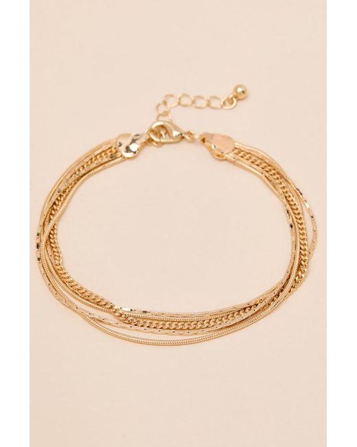 Lulus Black Annabeth Layered Bracelet