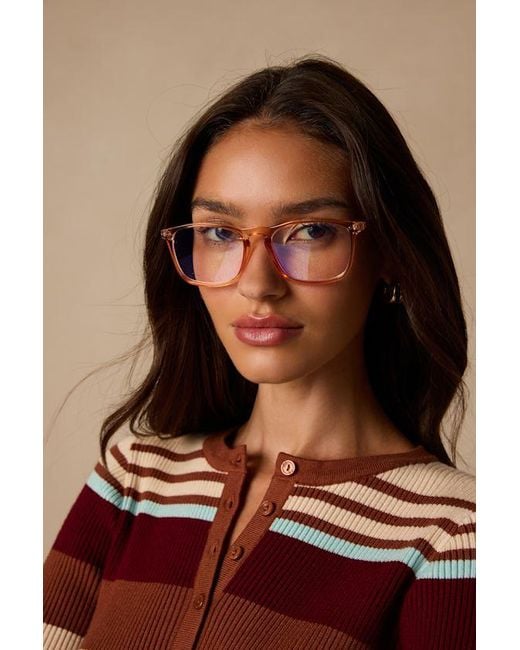 Lulus Brown Huxley Square Light Glasses