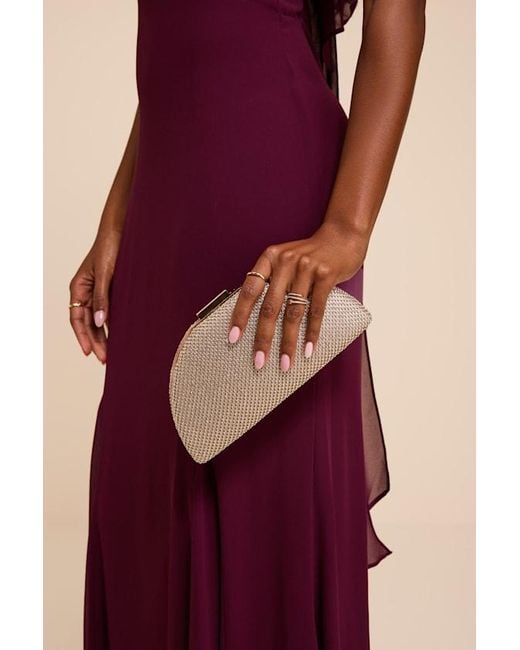 Lulus Brown Sharia Rhinestone Crossbody Clutch