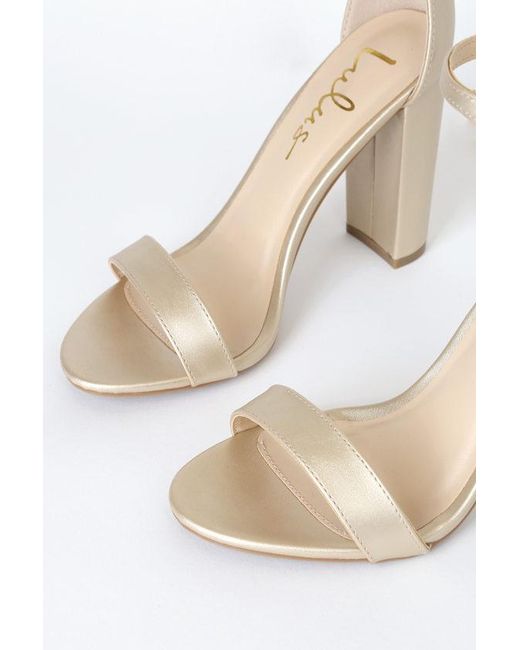 Lulus White Taylor Ankle Strap Heels