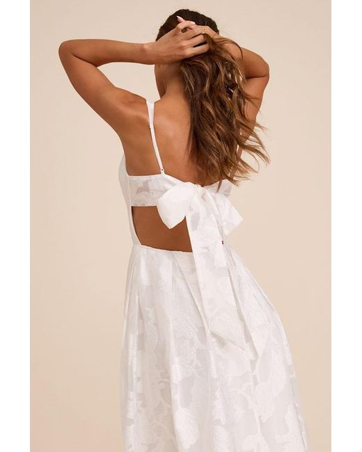 Lulus Natural Perfected Aura Jacquard Tie-Back Maxi Dress With Pockets