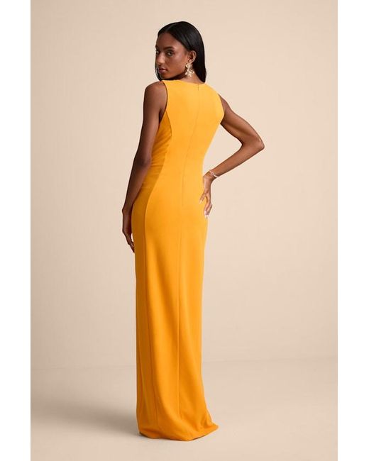 Lulus Orange Sabrina Cutout Sleeveless Maxi Dress