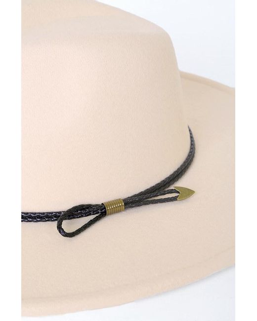 Lulus Natural Into The Wild Cream Felt Fedora Hat