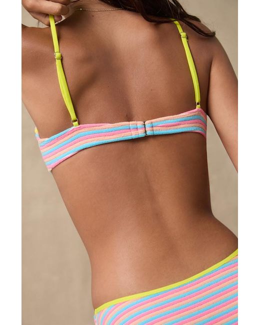 Lulus Brown Chiloe Multi Striped Underwire Bikini Top