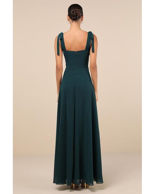 Lulus Blue Love Me Forever Square Neck Maxi Dress