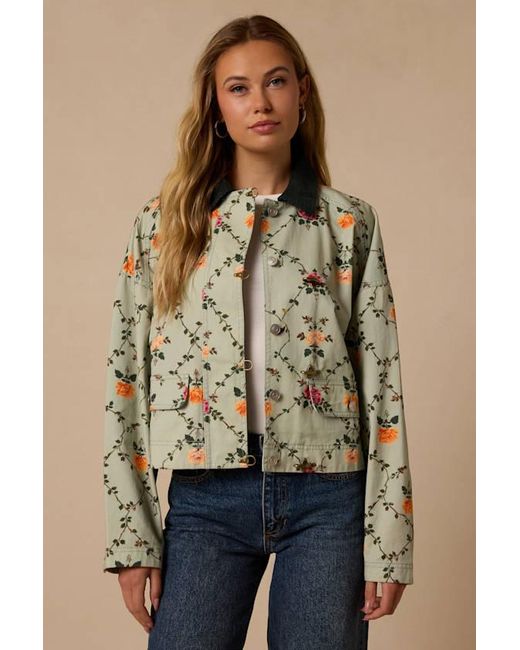 Lulus Natural Corbin Floral Jacket