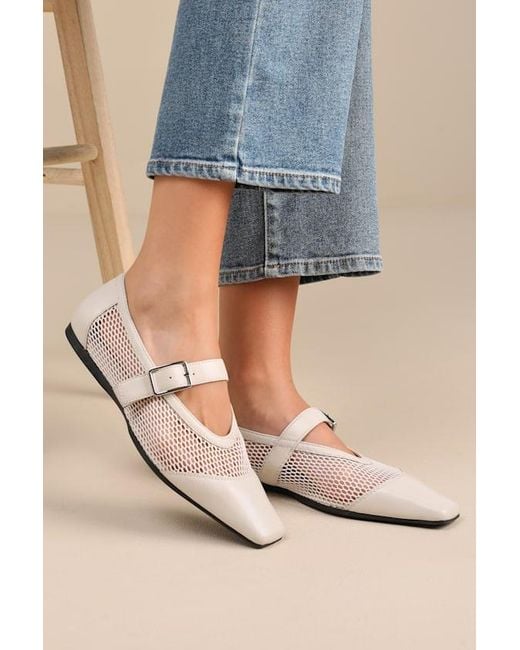 Vagabond Shoemakers Wioletta Off Leather Mesh Ballet Flats in