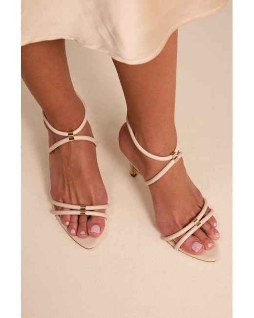 Lulus Natural Baila Ankle Strap High Heel Sandals