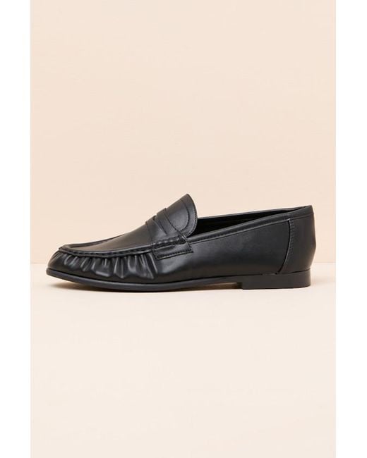 Matisse Black Carlton Ruched Loafers