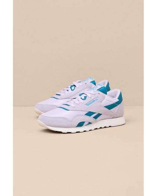 Reebok Natural Classic Nylon Digital Gleam And Retro Suede Sneakers