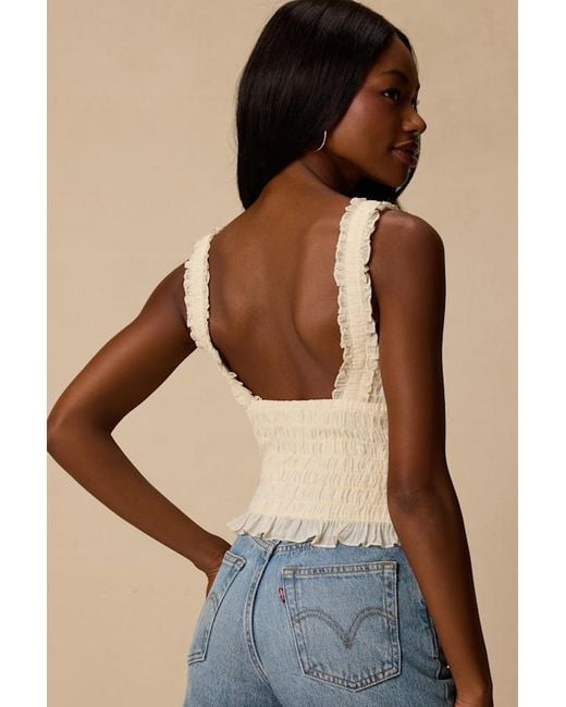 Lulus Blue Kathryn Cropped Tank Top