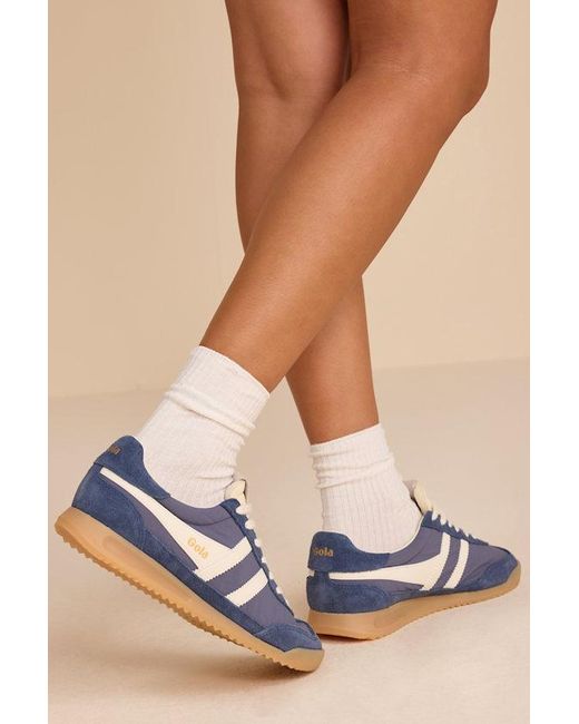 Gola Blue Firefly Moonlight And Off Suede Lace-Up Sneakers