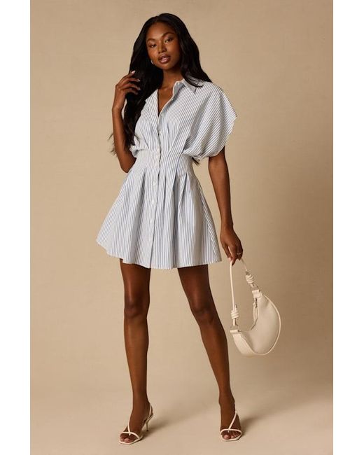 Lulus Multicolor Lisha Striped Collared Mini Dress