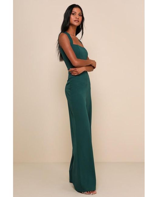 Lulus Blue Enticing Endeavors Jumpsuit