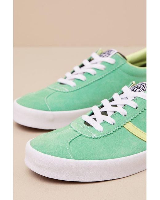 Vans Green Sport Low Sport Pop Suede Leather Sneakers