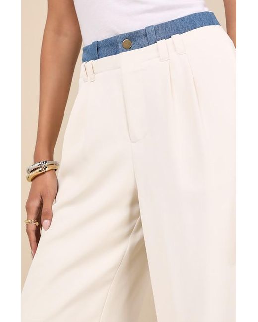Lulus Brown Confidently Unique Layered Waist Pants